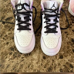 Jordan White and Black Boys' Sneakers